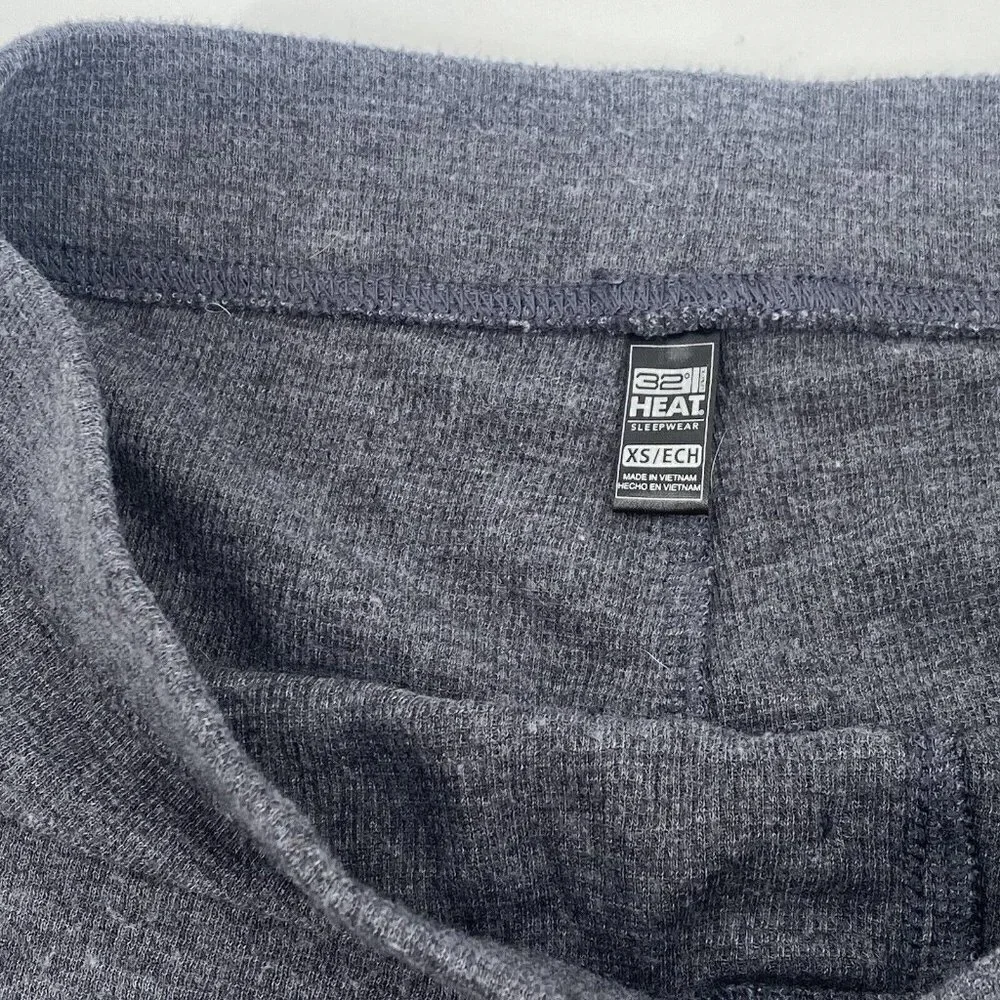 32 Degrees Heat Women’s Size XS Gray Sleepwear Waffle Knit Leggings comfy